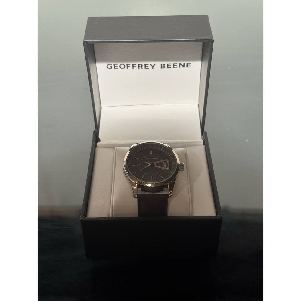 Geoffrey Beene Men's Watch – Black Dial – Gift Box – New